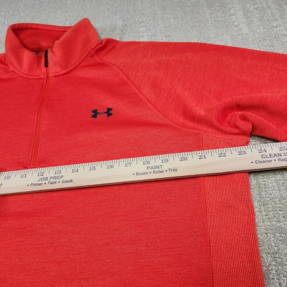 Under‎ Armour Sweatshirt Men Large Storm 1 Fleece 1/4 Zip Water Resistant Orange